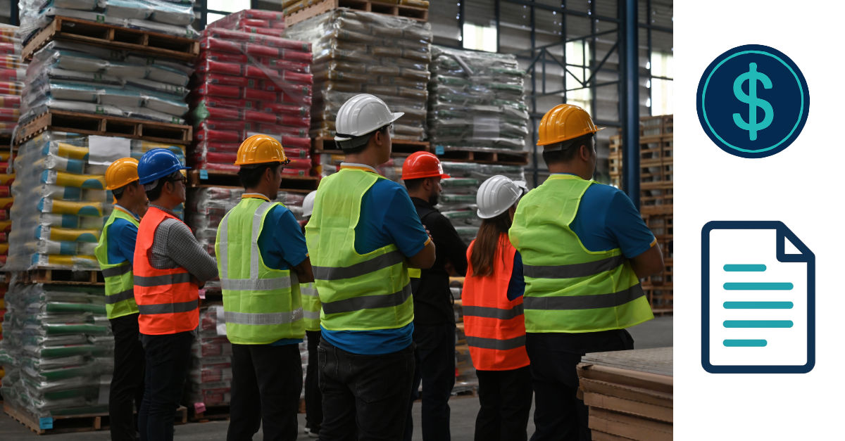Trade contractor crew at work